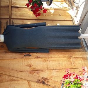 Gray Stretchy knit sweater Kitten Dress